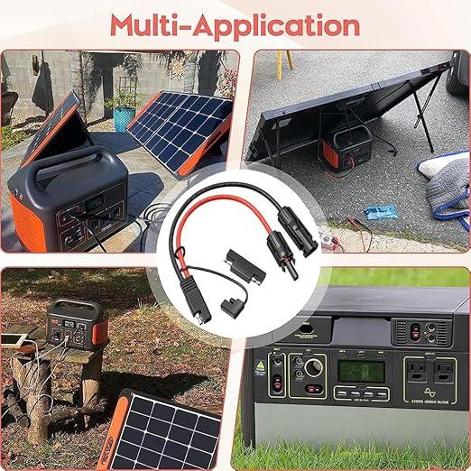 1ft 10AWG Solar Panel Connector Cable, SAE to MC-4 Male Female Adapter PV Extension Cable with SAE