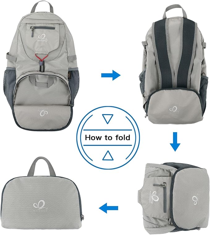 WATERFLY Small Lightweight Packable Backpack: 20l Ultra Light Foldable Travel Hiking Camping