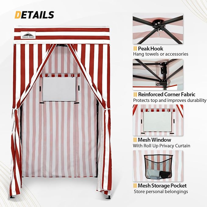 EAGLE PEAK Flex Compact 4x4 Pop-up Canopy Changing Room, Portable Privacy Dressing Room for Indoor