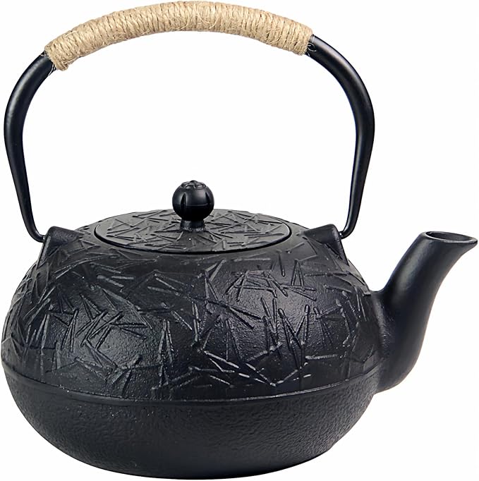 60.9oz YJX Cast Iron Teapot, Japanese Tetsubin Tea Kettle for Stovetop Safe, Cast Iron Tea Pot with