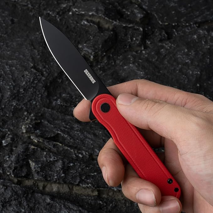 G040 Pocket Knife, 2.75'' D2 Steel Blade G10 handle, Small EDC Knife with Pocket Clip for Men