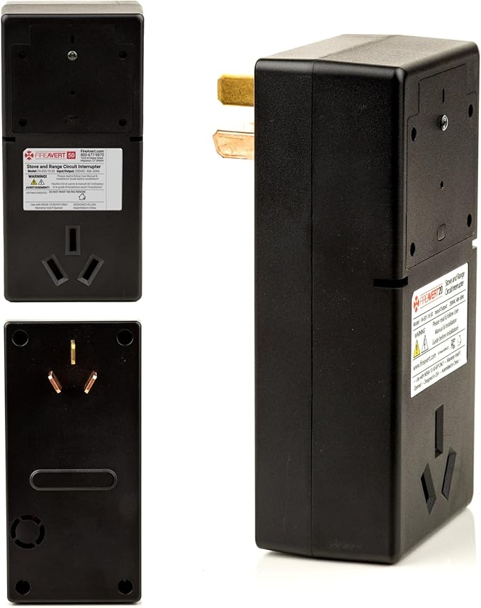 Electric Auto Stove Shut-Off Safety Device (3 or 4 Prong), Oven Monitoring Solution for Senior