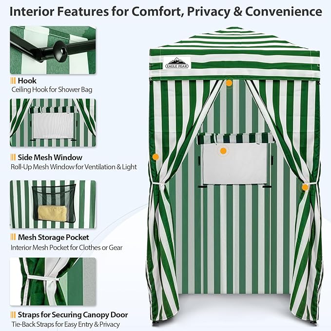 EAGLE PEAK Flex Ultra Compact 4x4 Pop-up Canopy, Sun Shelter, Changing Room, Portable Privacy