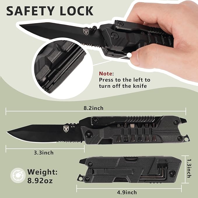 Titorld Multitool Pocket Knife Folding Knife for Men 21 in 1, Christmas Stocking Stuffers