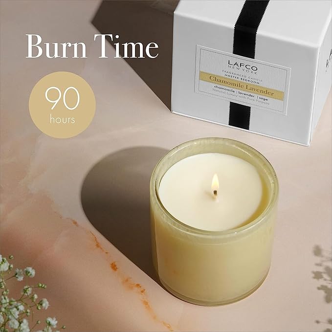 LAFCO New York Signature Candle, Chamomile Lavender - 15.5 oz, 2 Pack - 90-Hour Burn Time