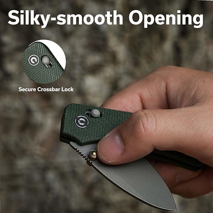 CIVIVI Small Pocket Knife for EDC, Baby Banter 2 Crossbar Lock folding Knife with 2.34" Nitro-V