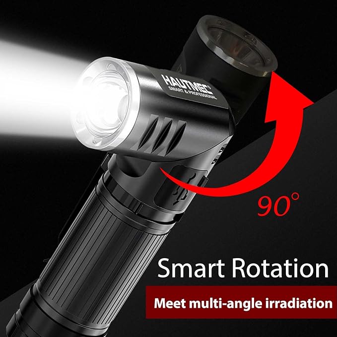 HAUTMEC Rechargeable LED Flashlights 500 High Lumens Super Bright Magnetic Flashlight Waterproof