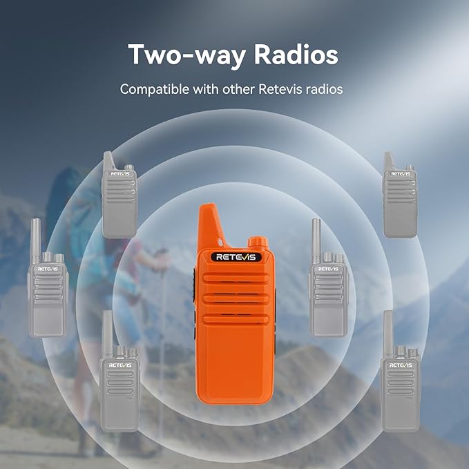 Retevis RT22 Rechargeable Walkie Talkies, Long Range Two Way Radio for Adults, Portable Handheld