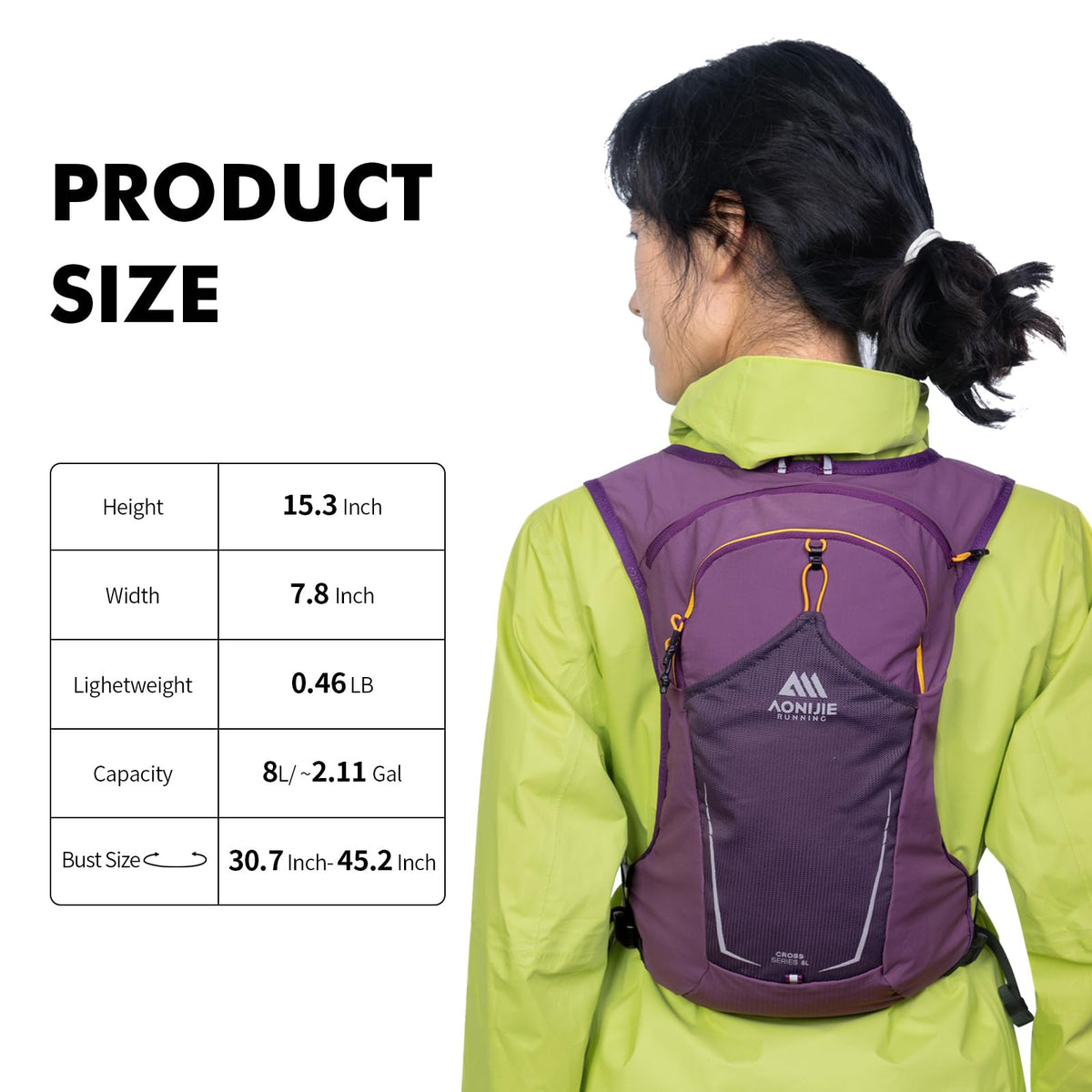 AONIJIE Hydration Vest - 8L - product view 2