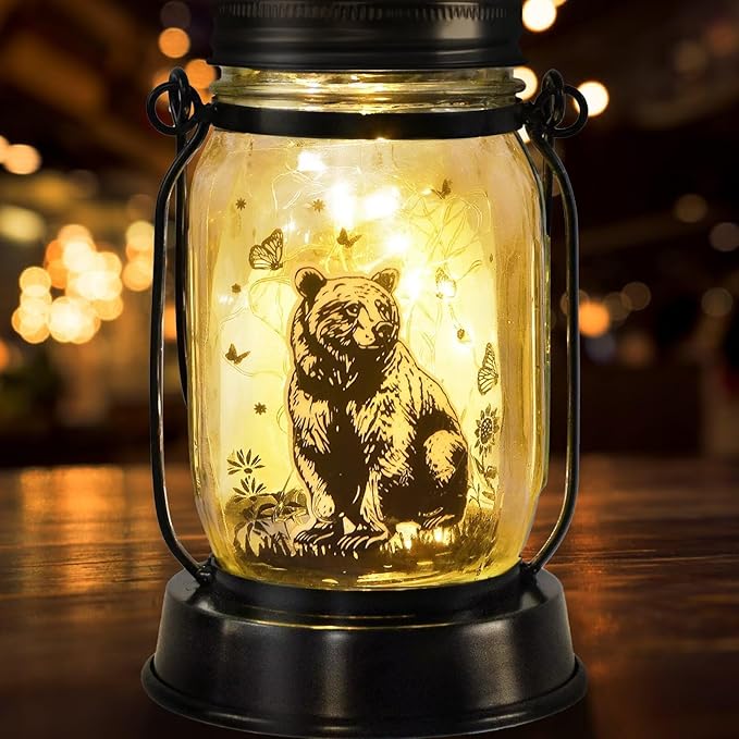 kyoryuger Bear Gifts for Women/Men Bear Lovers Solar Lantern Mom Birthday, Mothers Day, Solar