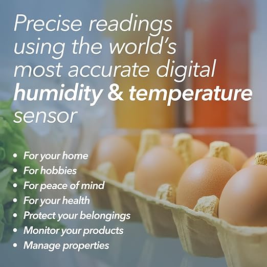 HT.w Smart Temperature Sensor & Humidity Sensor - Bluetooth Thermometer and Hygrometer with App