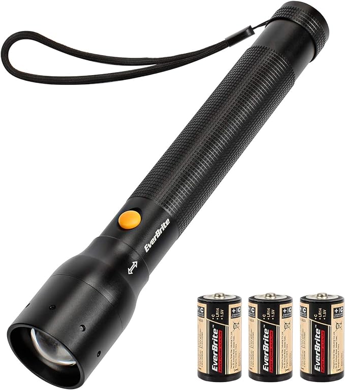 EverBrite Ultra Bright Tactical Flashlight, 900 Lumen Zoomable Adjustable Focus, 3 Light Modes