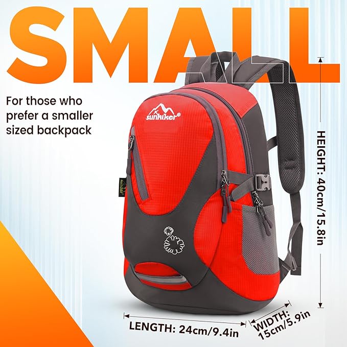 sunhiker Cycling Hiking Backpack Water Resistant Travel Backpack Lightweight SMALL Daypack M0714
