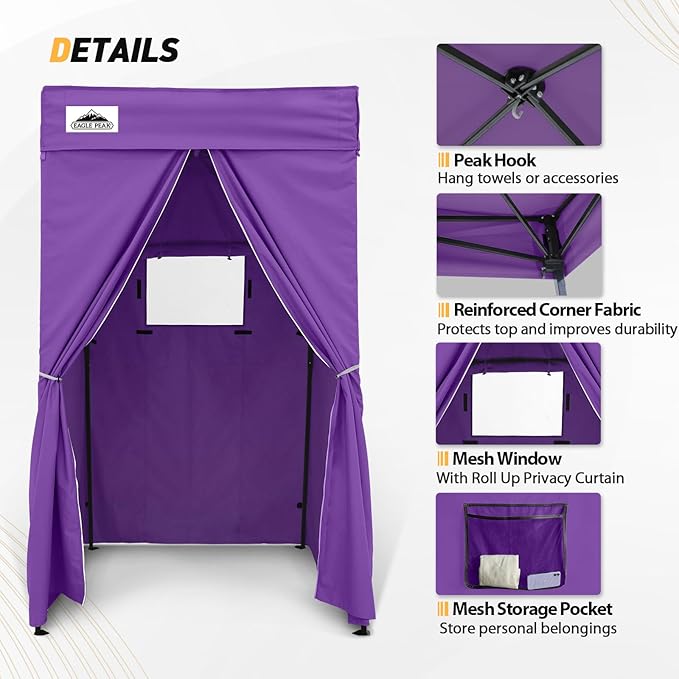 EAGLE PEAK Flex Compact 4x4 Pop-up Canopy Changing Room, Portable Privacy Dressing Room for Indoor