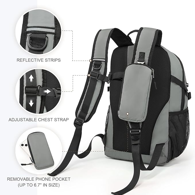 Small Hiking Backpack for Women Men 20L Lightweight Travel Backpack with Phone Pocket Waterproof