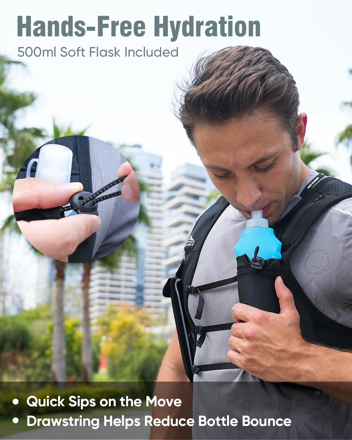 Zelvot Hydration Vest - M/L, Black - product view 4