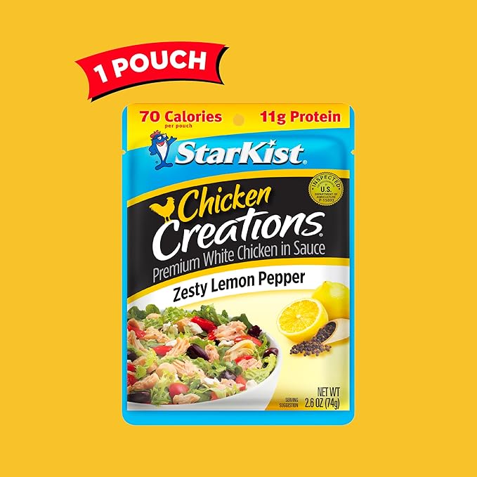 StarKist Chicken Creation Zesty Lemon Pepper, Single Serve Pouch, 2.6 oz