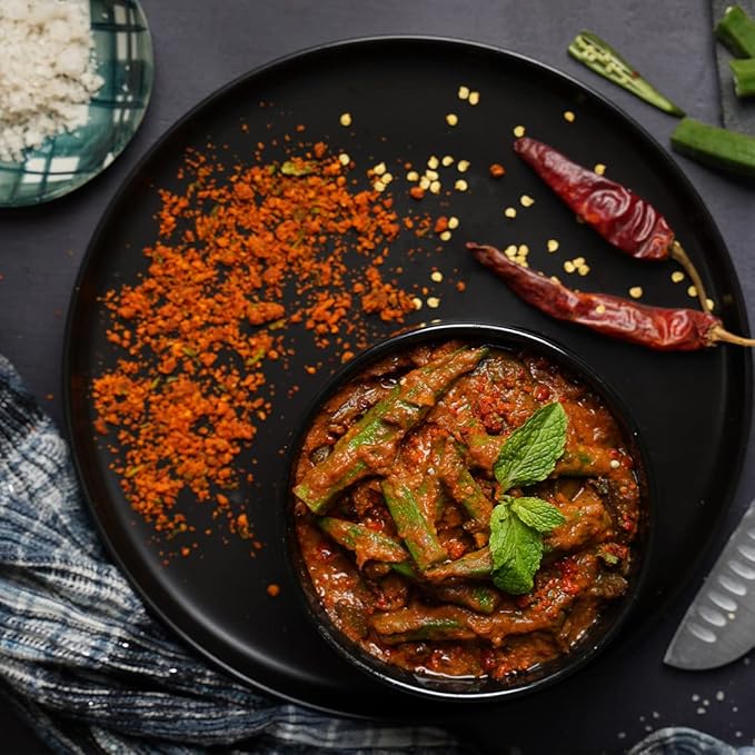 Ashoka Ready to Eat 1932, Vegan Spiced Orka, All-Natural Bhindi Masala, Real Indian Meals, Kosher