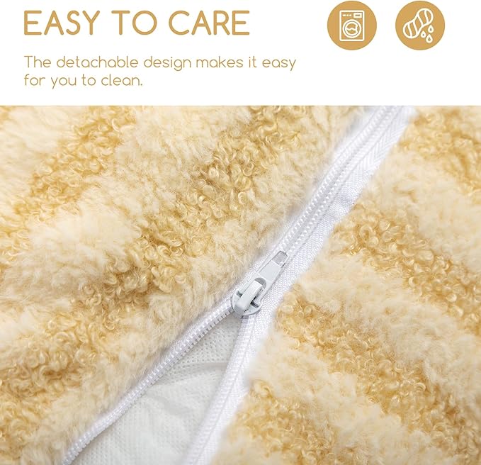 Hollypet Cat Bed Fluffy Plush Mutifuctional Double-Layer Soft Pet Couch Orthopedic Sofa Nest Beds