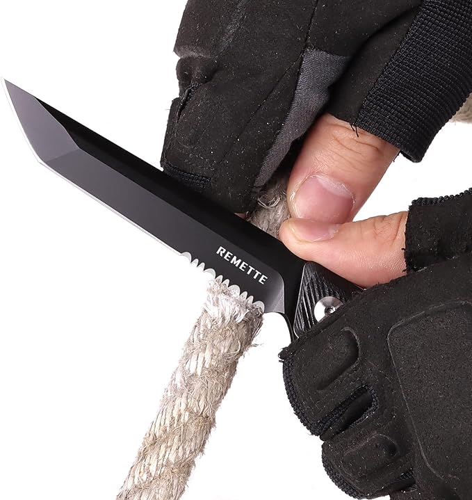 Pocket Knife GD22K, Flipper Open D2 Steel Tanto Folding knife with Durable G10 Handle,Men Women