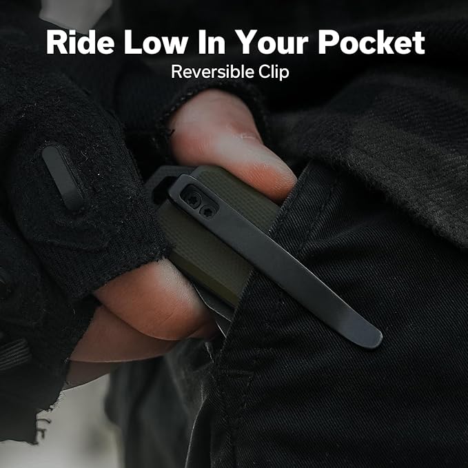 CIVIVI Neurohaptic Pocket Knife for EDC, Folding Knife with 3.74'' Nitro-V Blade G10 Handle