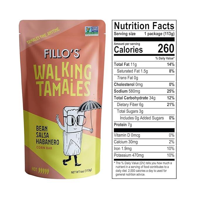 Fillo's Walking Tamales, Savory Variety Pack of 7, Ready-to-Eat Meals, Delicious, Gluten-Free