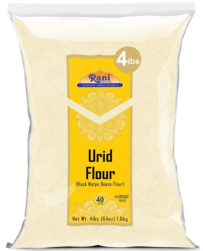 Rani Urid/Urad Flour (Black Matpe Beans Flour) 64oz (4lbs) 1.81kg Bulk ~ All Natural | Vegan |
