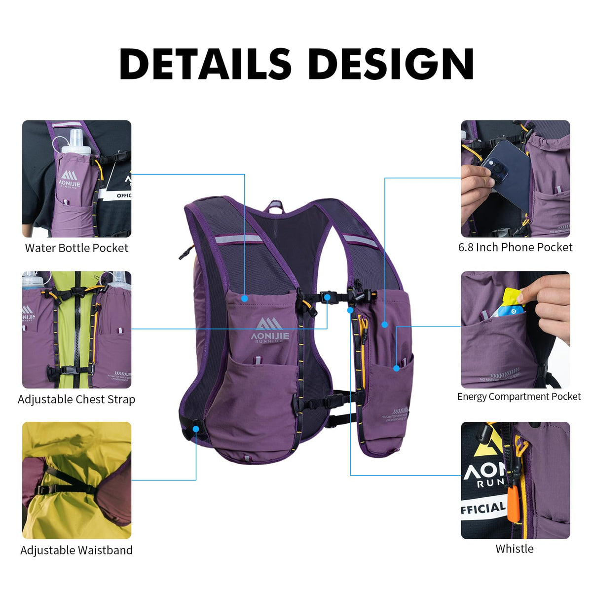AONIJIE Hydration Vest - 8L - product view 3