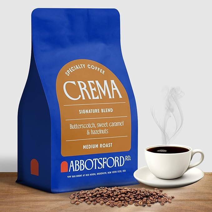 Crema Coffee Whole Bean, Specialty Coffee, Arabica Medium Roast Coffee Beans, Signature Blend with