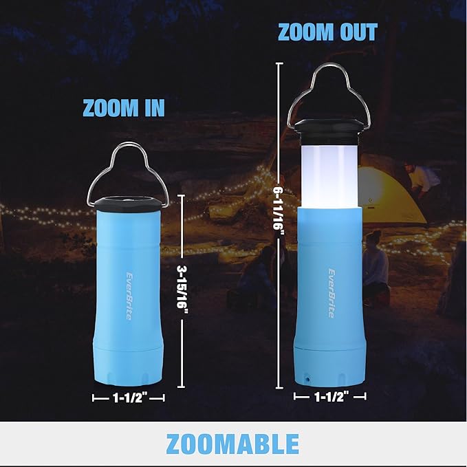 EverBrite 2-in-1 Mini Lanterns and Flashlights, Zoomable Flashlight Lantern Combo with 3 Modes