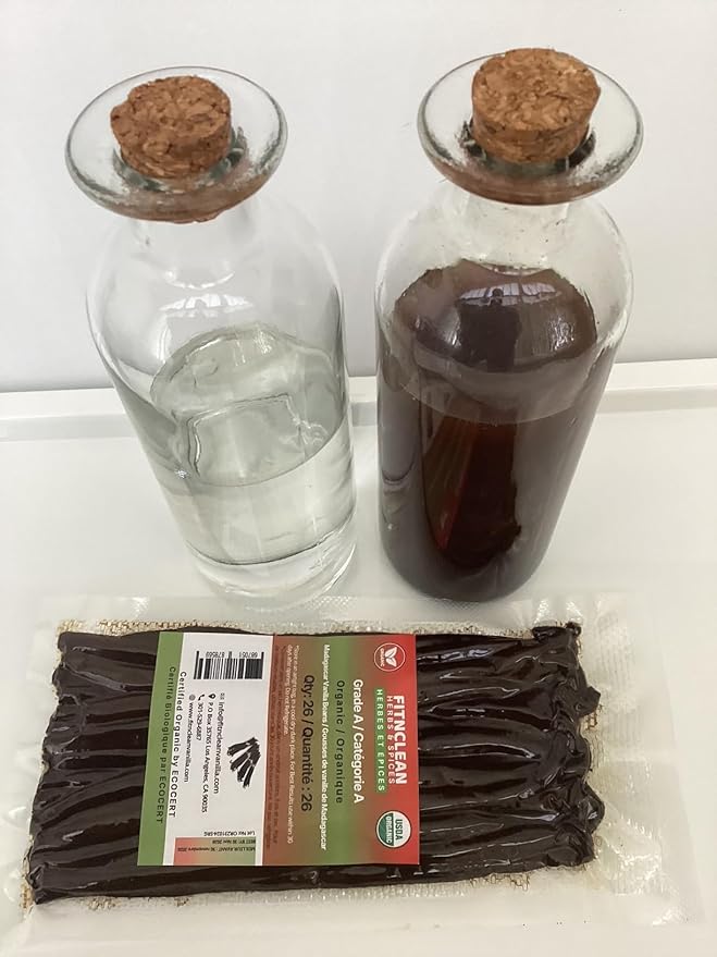 26 Organic Madagascar Vanilla Beans Grade A. Certified USDA Organic. Fresh by FITNCLEAN VANILLA for