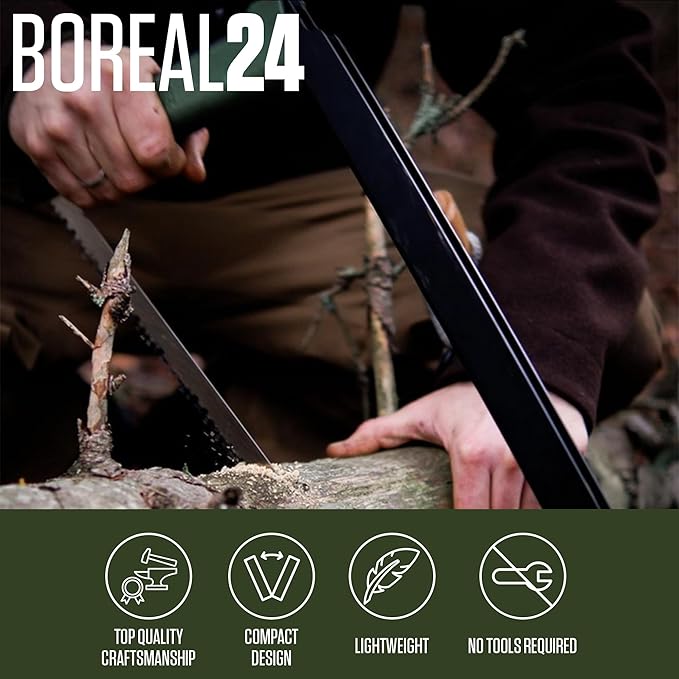 AGAWA - BOREAL24 Tripper Kit - Includes 24" Folding Saw, Nylon Carrying Case, 24" All-Purpose & 24"