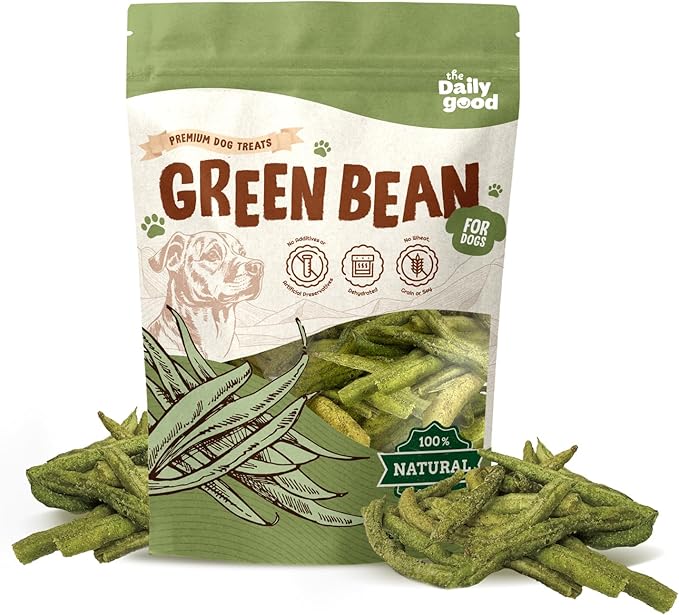 Green Bean Chips for Dogs – 100% Natural Single Ingredient Dog Treats – Snappy & Crispy – High