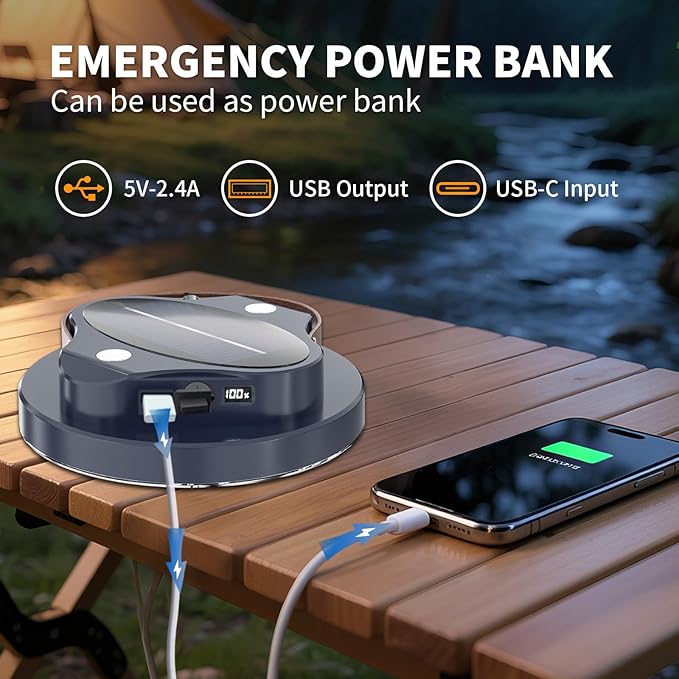 5000LM Flashlight Portable LED Camping Lantern Rechargeable Light 30W with Magnet , IPX4 Waterproof
