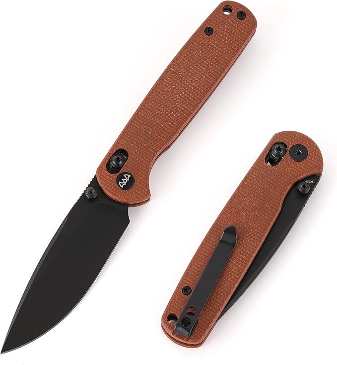 Folding Pocket Knife, 3.23" 14C28N Blade EDC Knife with Clip and Crossbar Lock, Small Pocket Knife
