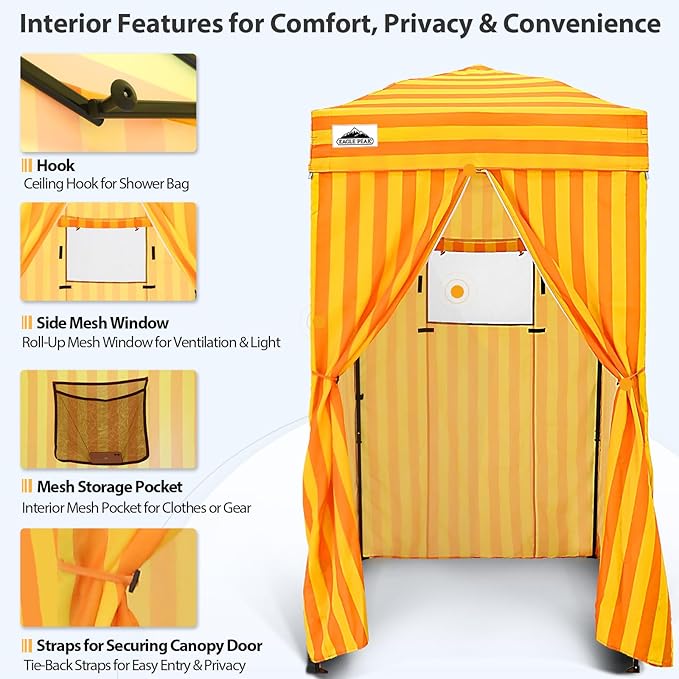 EAGLE PEAK Flex Ultra Compact 4x4 Pop-up Canopy, Sun Shelter, Changing Room, Portable Privacy