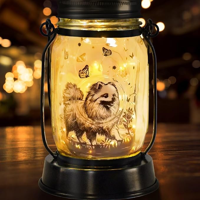 kyoryuger Pomeranian Gifts for Women/Men Pomeranian Solar Lanterns Dog Mom Birthday Dog Lovers
