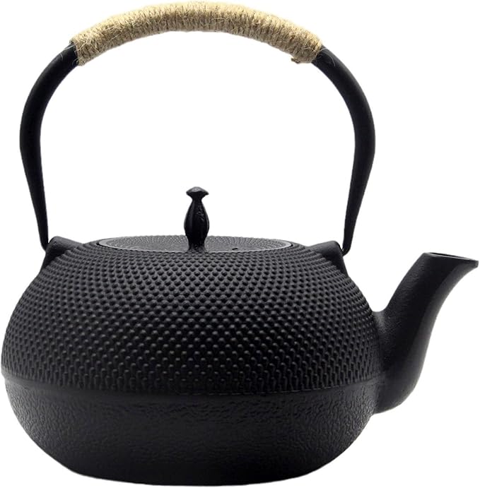 Big Cast Iron Teapot, Japanese Tetsubin Tea Kettle for Stovetop Safe, Cast Iron Tea Pot with