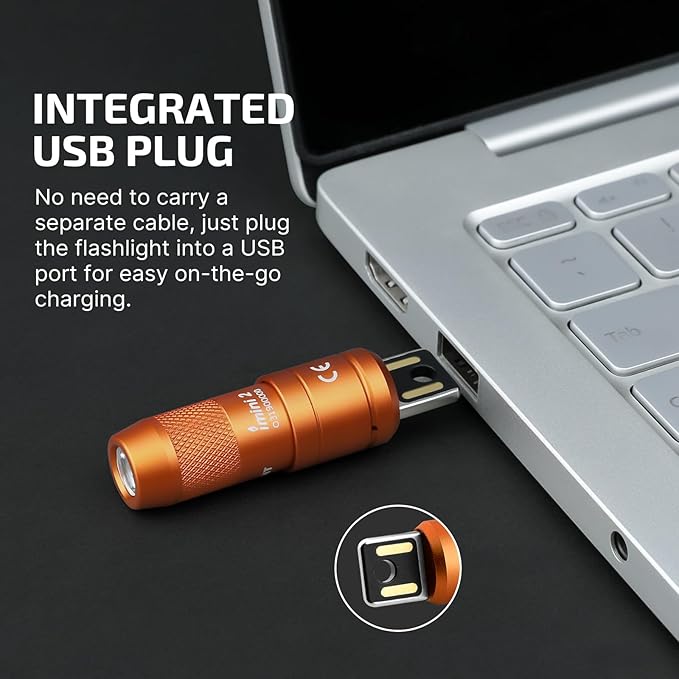 OLIGHT IMINI 2 EDC Rechargeable Keychain Flashlight, 50 Lumens Compact and Portable Mini LED
