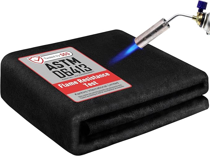 kanhiro 4x6 Feet Large Welding Blanket Fireproof Pad, 5mm Thickened Resistant Carbon Felt Cloth