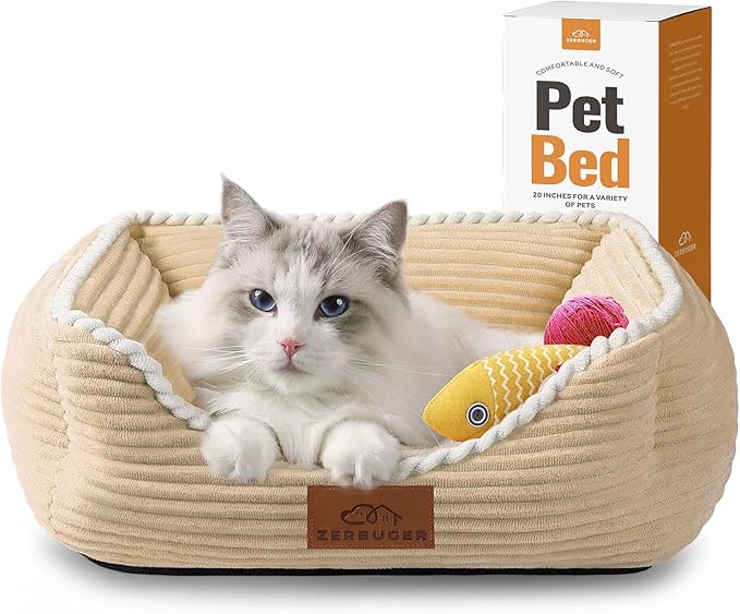 Rectangle Cat Dog Bed for Large Medium Small Pets Indoor Outdoor Machine Washable Sleeping Sofa