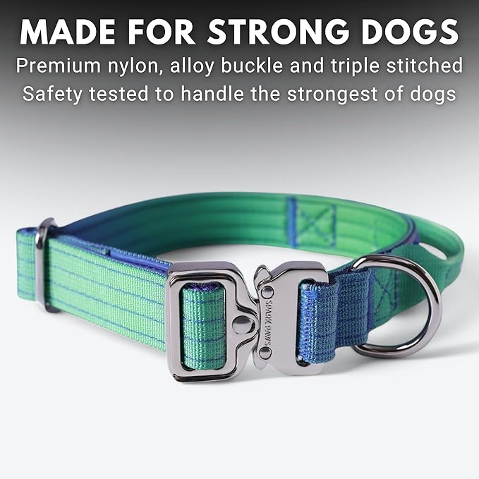 Spark Paws Tactical Dog Collar - Heavy Duty, Premium Quality, Thick and Durable for Large and