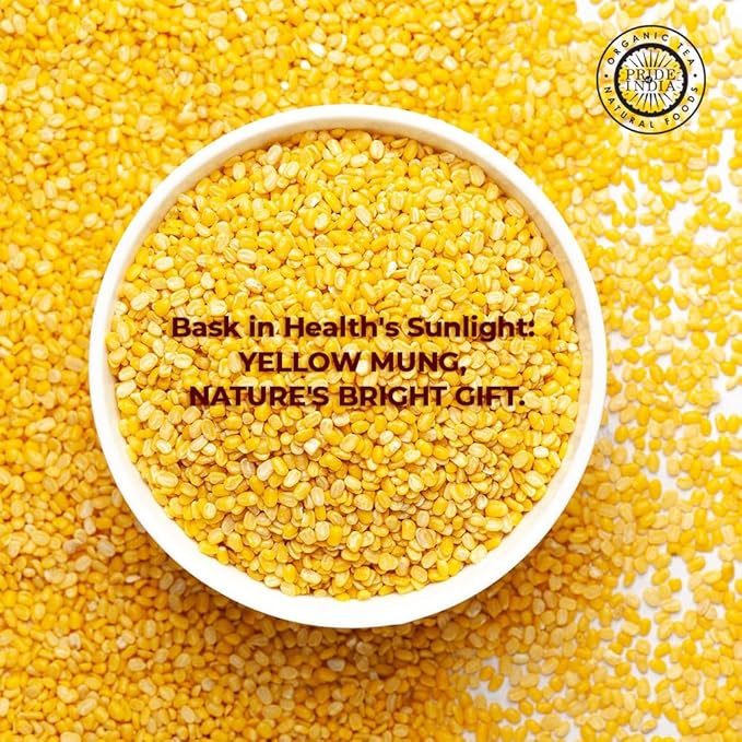 Pride Of India - Indian Split Yellow Mung Lentils - Protein & Fiber Rich Moong Dal, 1.5 Pound Jar