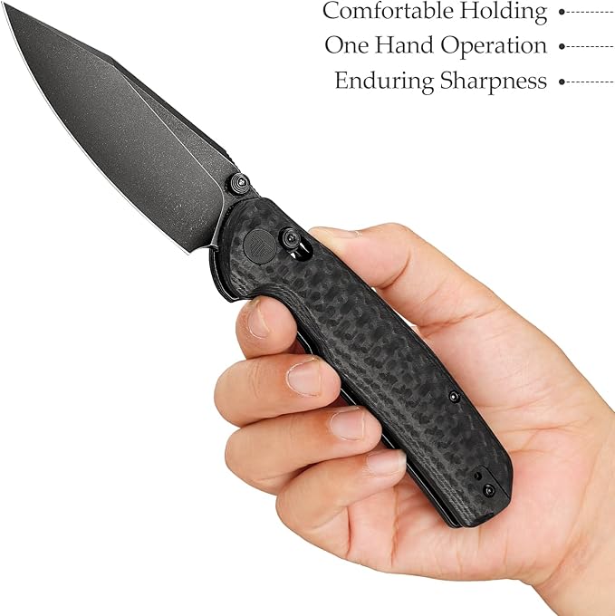 Crossbar Lock Folding Knives, 3.34??14C28N EDC Knife for Men, Pocket Knife with Clip,Thumb