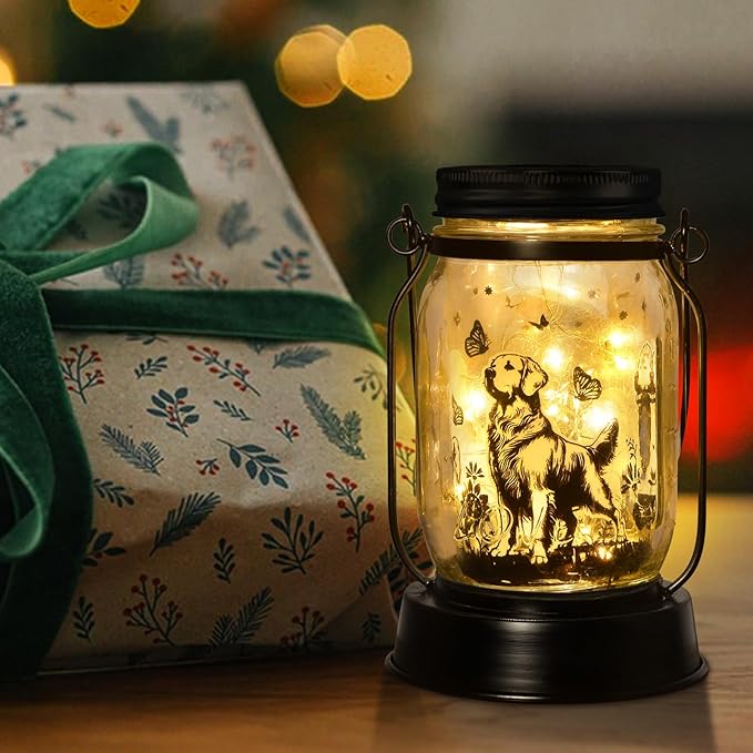 Golden Retriever Gifts for Women/Men Golden Retriever Solar Lanterns Dog Mom Birthday Dog Lovers