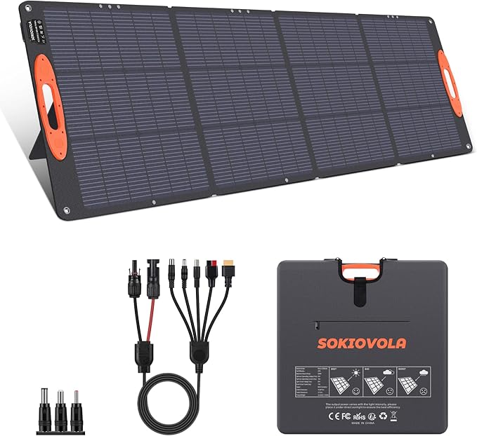 N-Type 16BB 200W Portable Solar Panel for EF/Jackery/Bluetti/Anker Power Station 20V Foldable Solar