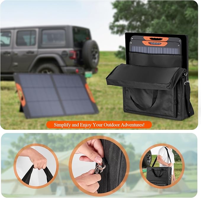 Bag for Portable Solar Panel 100w 200w,Waterproof Solar Panel Carrying Case Compatible with Jackery