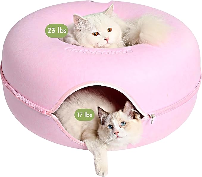 CATTASAURUS Peekaboo Cat Cave for Multiple & Large Cats Up to 30-45 Lbs, Scratch Detachable &