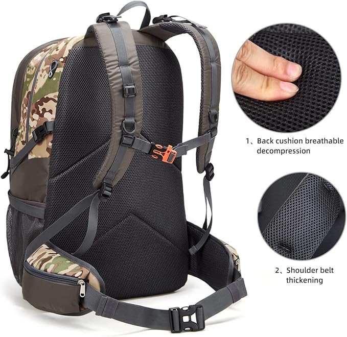 SPEEDPARK Hiking Backpack 40L Waterproof Hiking Daypack with Rain Cover, Outdoor Trekking Travel