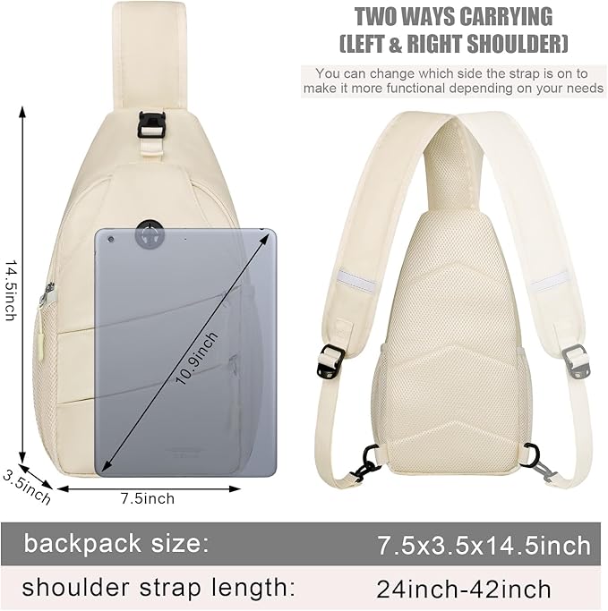 Crossbody Bags for Women Men Trendy Sling Bag Bakpack Casual Chest Bag with Convertible Shoulder
